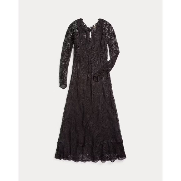 RRL Dresses & Skirts - RRL Ralph Lauren Cotton Lace-Killing Dress Black Size 1 – Rare $1200 Piece NWT